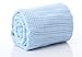 Belledorm Cellular Baby Blanket, Blue, 70cm x 100cm