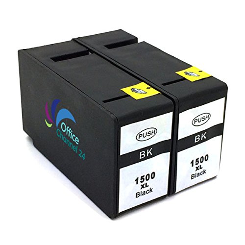 2x Tintenpatronen ersetzen PGI-1500 XL schwarz für Canon Maxify MB 2050 MB 2350 MB 2150 MB 2750