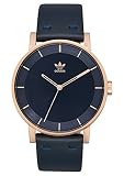 adidas Herrenuhr District_L1.Genuine Lederarmbanduhr, 20 Mm Breite (0,40 Millimeter) Rose Gold/Legend Ink