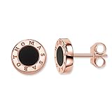 Thomas Sabo Damen-Ohrringe Ohrstecker Glam & Soul 925 Sterling Silber 750 rosegold vergoldet Onyx schwarz H1859-693-11