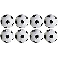 Juego de Foosball de Futbol de Mesa, Paquete de 8PCS (Negro y Blanco, 32mm / 1.26 IN) by Yeelan