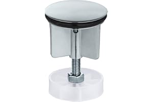 WENKO Excenterplugg förkromad – tvättställsproppar, 38,5 mm, 4 x 4 cm