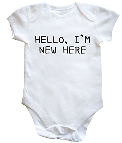 HippoWarehouse Hello, I'm New Here baby vest boys girls
