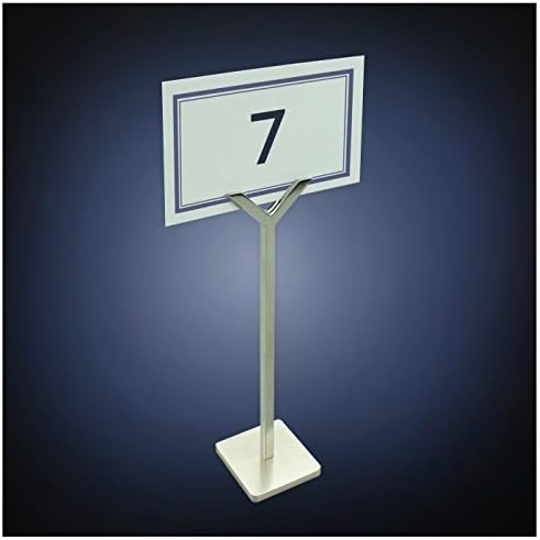 ArtsOnDeskModern Art Place Card Holder St212 Stainless Steel Satin Finish Patent Applied for-Table Card Holder Menu Memo Recipe Tabletop Number Sign Holder Price Display Stand Gift