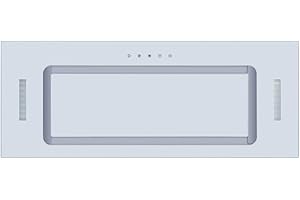 Cookology BUGL750WH A+ Energy Saving White Glass Extractor 75cm Integrated Canopy Cooker Hood