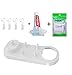 Produktbild FOURCHEN Zahnbürstenhalter für Oral-B Elektrozahnbürsten Aufsteckbürsten halter Ständer für Zahnbürstenköpfe Ladegerät +4 pcs Zahnbürstenköpfe etuis für Oral-B+ Werkzeug für Zahnpasta+Zahnseide Sticks