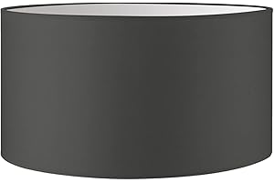 HOME SWEET HOME COLLECTION Home Sweet Home Moderne Abat-jour Bling | cylindre |50/50/25cm | Anthracite | Abat jour tissu | pour douille de lampe E27 | Abats-jour Plafond, Suspendue, Lampadaire
