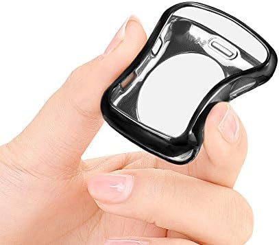 Heyroy Apple Watch Case Series 3/Series 2, Ultra-thin Soft TPU Scratch Resistant Protective Cover Case Protective Frame For Apple Watch Series 3, Series 2 (38MM, Black)