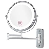 360° schwenkbar faltbar Spiegel und ausziehbaren Arms, können Sie den Spiegel in jedem Winkel anzeigen und die Länge nach Belieben einstellen, bequem und praktisch