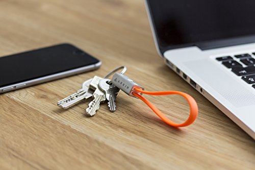 ARKIN ChargeLoop – Schlüsselanhänger USB 2.0 Ladekabel/Datenkabel Micro USB – Flachkabel fürs Smartphone/Handy z.b. Samsung Galaxy Edge, HTC, Huawei, Sony usw. – Mobiles Akkukabel für Schlüsselbund (pink) - 4