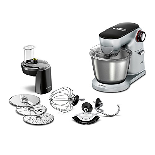 Bosch MUM9D33S11 Küchenmaschine Optimum, Edelstahl-Rührschüssel, 3D Rührsystem, 7 Schaltstufen, 1300 W, platinum silber - 3