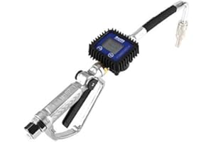 DIYEENI Buse pneumatique avec émerillon 1/2 ", débit maximal de 35 L/min, 5 Unités Litres Gallons Pintes Quarts et Kg, Pistolet à essence pour antigel pour huile de lubrification 8-5000 mPas