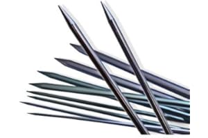 WOOLOVE Ferri per lavoro a maglia in allumino, leggeri e scorrevoli con punta sottile e ben levigata. Aghi da maglia diametro numero 8,0