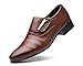 Produktbild Herren Business Canvas Stoff/Künstliche PU Lederschuhe Party Hochzeit Formale Kleid Schuhe CN Größe 45/46/47/48 Klassische Schwarz Braun Weiß Farben(CN 39,C-Braun)