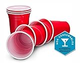 PERFECT para cerveza pong. Ruby GDS100A16 - Vasos de fiesta desechables, 455 ml, color rojo, Pack de 50