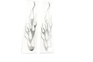 LOVEMOTOR Auto Motorrad 3D Flamme Feuer reflektierende Aufkleber Vinyl Aufkleber Cruiser Chopper ATV Dual Sport Fahrrad Bobber