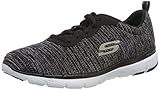 Schwarz Skechers Damen Flex Appeal 3.0-Endless Glamo Sneaker, Schwarz (Black Mint Bkmt), 38 EU