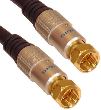 Deluxe 10 Metre Gold Shielded F-TYPE RG6 Satellite/Cable Coaxial by Cable  Mountain