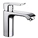 Produktbild Amzdeal Waschtischarmatur Waschbecken Armatur, Mischbatterie Badezimmer Wasserhahn mit Keramikkartusche und weiches Wasserbelüfter, Einhebel Waschtisch Armatur aus Messing, Chrom