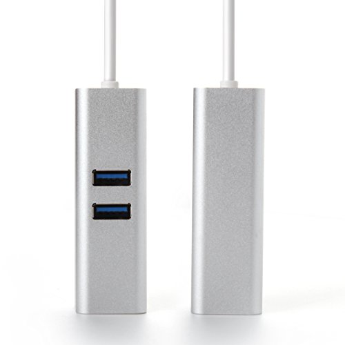 granvela® usb-c zu 2 Port USB 3.0 Hub Adapter mit der U89 Ladeanschluss für USB Geräten, einschließlich der U89 das neue MacBook, Chromebook Pixel und mehr - 3