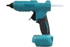 MIRTHBUY Pistola per colla a caldo a batteria, 60 W, senza fili, per batteria Makita, 18 V, al litio, 11 mm, con 20 stick di colla (senza batteria e caricatore)