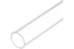 QUARKZMAN Tube Rigide en Acrylique Transparent de 14 mm de Diamètre Intérieur et 18 mm de Diamètre Extérieur, Longueur de 6 Pouces, pour Lampes et Lanternes, Système de Froid à Eau