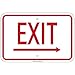 Produktbild dickem enter-exit Schilder – Exit mit Pfeil rechts Schild 30,5 x 45,7 cm Aluminium