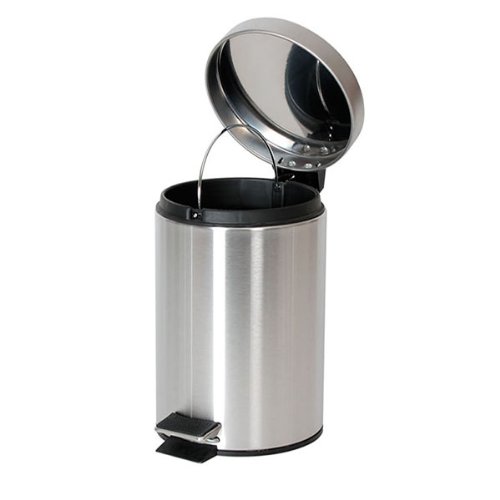 Edelstahl-Treteimer, Maße ca. Ø 17×26 cm, ca. 3 Liter, Inneneimer aus Kunststoff - 3