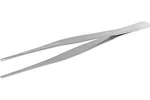 IDEEN MIT HERZ Pęseta ze stali nierdzewnej, długość 20 cm, z uzębieniem wewnętrznym i ryflowaną powierzchnią uchwytu