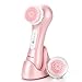 KINGDOMCARES Ultrasonic Waterproof Facial Cleansing Brush Rechargeable Exfoliating Microdermabrasion Face Brush Deep Cleaning Skin and Body Scrubbing Facial Massager with 3 Speeds 2 Brush Heads Pink
