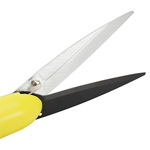 COM-FOUR® Rasenschere Handgrasschere Grasschere mit 360° drehbaren Klingenkopf - 5
