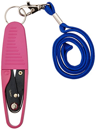 Havel's4 3/4-inch Dura Snips Squeeze-Style Thread Snips, Pink/Blue