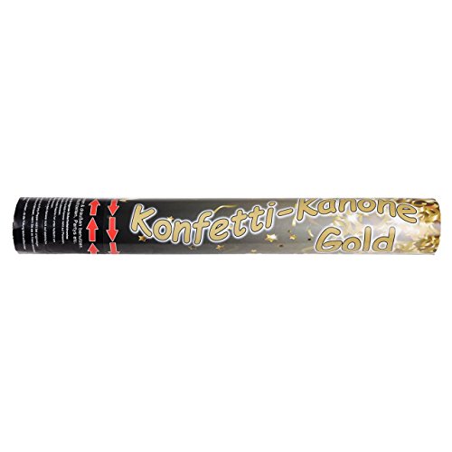 10 Stück XL Gold Party Popper Konfetti Shooter 4 Meter Schussweite - 3