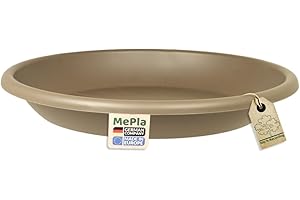 ‎MEPLA MePla Flower Pot Saucer for Cilindro Planter, Round Plastic Saucer, Weatherproof Planter, UV-Resistant, Diameter 68 cm, Taupe