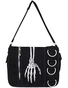 Banned Umhängetasche Skeletthand schwarz