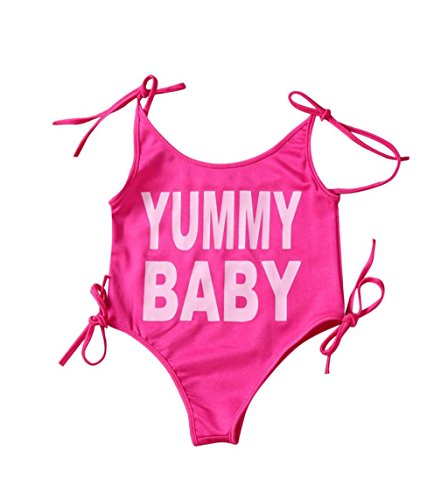 Shobdw Girls Swimwear Kids Baby Hot Letter Sleeveless One Piece