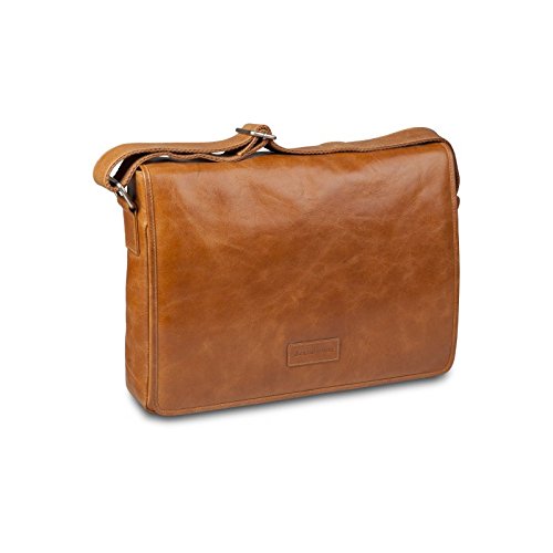 dbramante1928 Marselisborg Hochwertige Messenger Bag Ledertasche mit Verstellbarem Schultergurt für Laptops und Apple MacBooks bis 14″ – Hellbraun (Tan) - 2