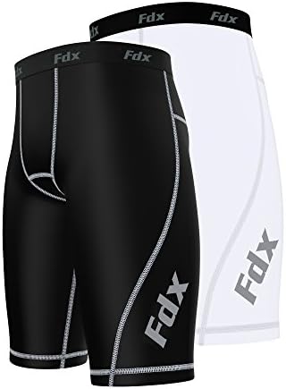 FDX Mens Compression Shorts Sports Briefs skin tight fit gym pants Base layers