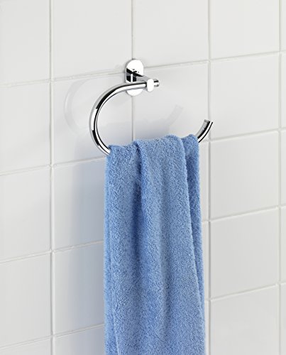 Wenko 22285100 Power-Loc Handtuchring Puerto Rico – Befestigen ohne bohren, Zinkdruckguss, 23.5 x 17 x 6.5 cm, Chrom - 8