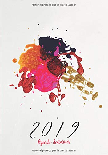 Download Agenda Semainier 2019: Agenda au Quotidien Din A5 (15x21), organisateur hebdomadaire planificateur personnel mensuel journal motif pinceau créatif Download Agenda Semainier 2019: Agenda au Quotidien Din A5 (15x21), organisateur hebdomadaire planificateur personnel mensuel journal motif pinceau créatif