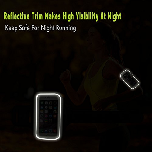 EOTW Brazalete deportivo para iPhone 6 plus 6s plus  Samsung S7 egde S7 S6 Huawei P9  con un bolsillo para llevar llaves  tarjetas  dinero  EL dise  o ergon  mico patentado para el brazo 8 6  a 13   Ideal para deporte  ejercicio  gimnacio  Corto 