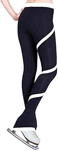 SDFS5464SDF Figure Skating Pants Women's Kid's Girls' Ice Skating Dress Thermal / Warm Sweat-wicking Practise Activewear Skating Wear High Elasticity , White , 130
