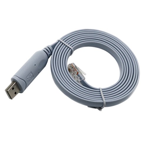 MagiDeal 1.8M USB - RJ45 Konsolenkabel Stecker auf Buchse für Cisco Router