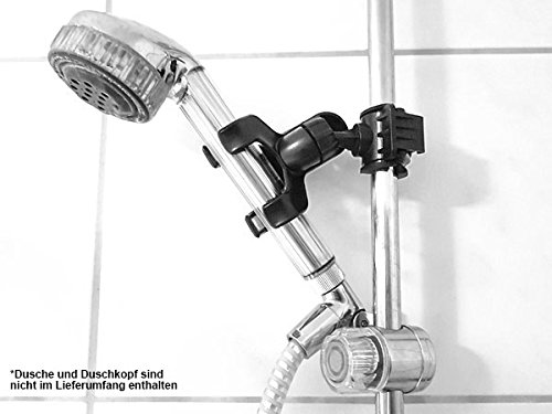 Universal Halterung für Duschkopf Klemme Dusche Duschstange Brause Armatur Modell: IP13D - 5