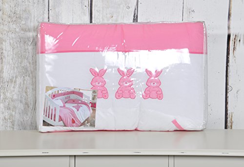 My Little Rabbit Collection 100% Cotton Embroidered Cot Bed Bumper