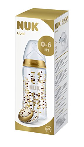 NUK Gold Limited Edition Set, First Choice Plus PA-Flasche 300ml, Genius Schnuller, Größe 0-6 Monate - 3