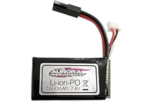 YUNIQUE GREEN-CLEAN-POWER - Batteria Lipo Ricaricabile 7.4V 1000mAh per Auto RC 1/16 XLH 9130, 9136, 9137 | Alta Capacità | Senza Effetto Memoria | Facile da Usare, Nero