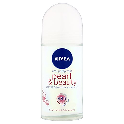 Nivea Pearl and Beauty 48 Hours Anti-Perspirant Deodorant Roll On, 50 ml - Pack of 6