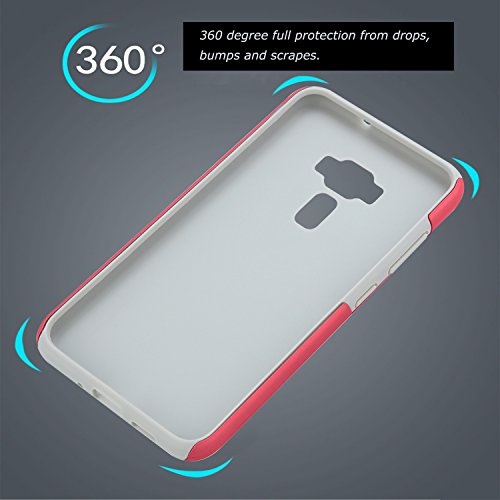 Asus ZenFone 3 Max ZC553KL Funda  Funda Protectora del H  brido de Doble Capa en Duro PC   TPU Silicona Absorci  n de Impacto y Anti-Ara  azos para Asus ZenFone 3 Max ZC553KL 5 5  2016  Magenta