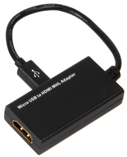 AVANTO Adapter MHL Kabel / Stecker an High Speed HDMI Buchse + USB micro-B Buchse für Samsung | HTC | Sony | LG